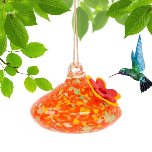 Glass Droplet Hummingbird Feeder